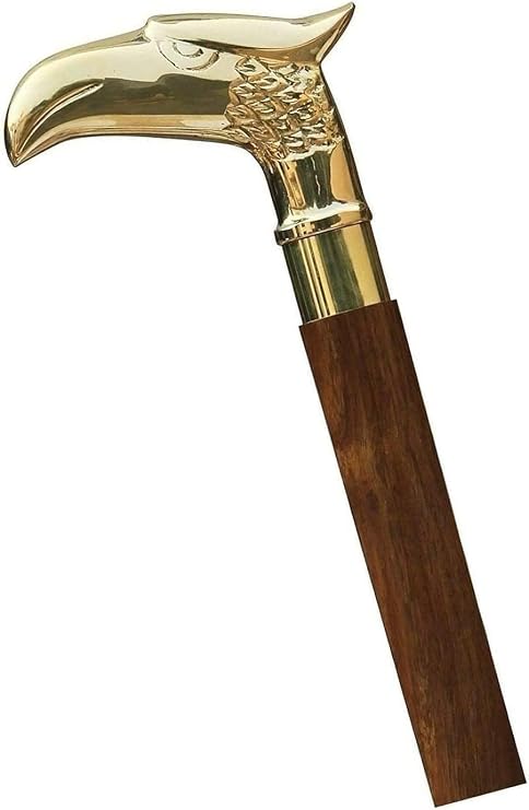 Humaira Nautical Walking Stick Brass Eagle Head Victorian Gentlemen's Cane, Elegant Wooden Design