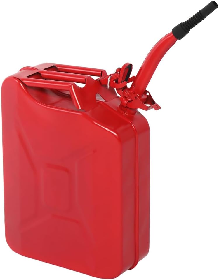 20L Portable Fuel Oil Storage Can Gasoline Bucket Metal Petrol Diesel Tank with Spout