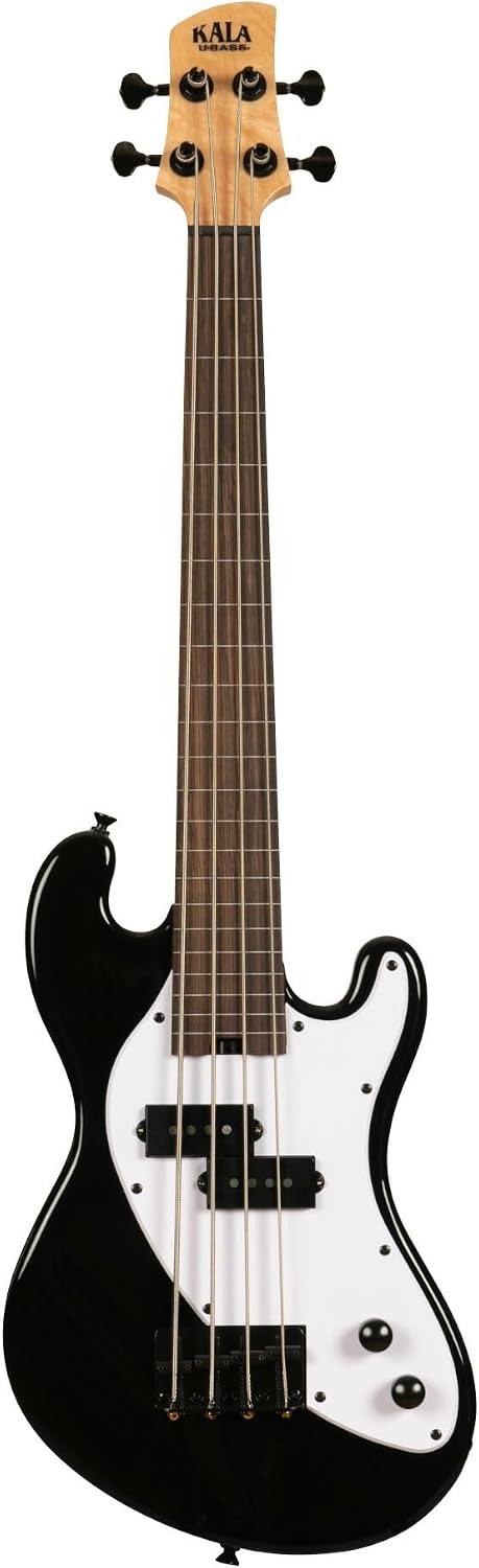 Kala U-Bass Solid Body 4-String Jet Black Fretless with Bag
