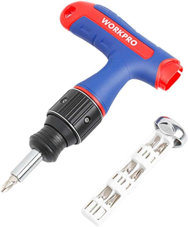 WORKPRO WP221072 7-IN-1 Profesyonel CR-V T- Saplı Cırcırlı Manyetik Tornavida Seti