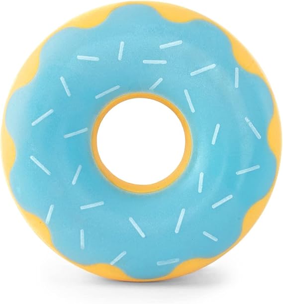 ZippyPaws ZippyTuff Dog Chew Toy Puppy Teething Toys - Blueberry Donut