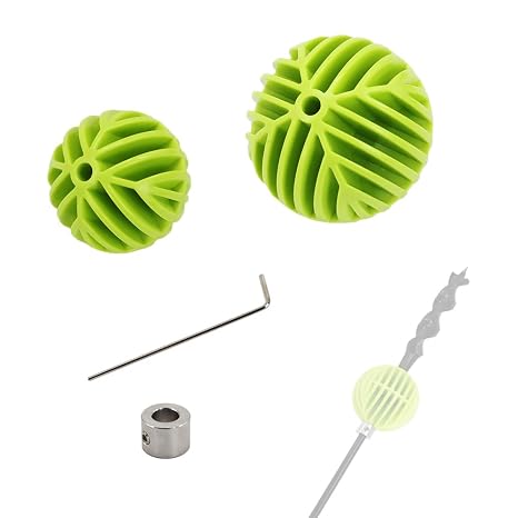 Flex Bit Placement Tool & Bumper Ball Guide Kit for 3/16" Shank Drill Bits - Includes 1-3/4" & 2-5/16" Guides for Cable Installation
