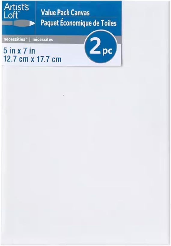 Necessities Value Pack Canvas, 2 Pack by Artist's Loft (5" X 7")