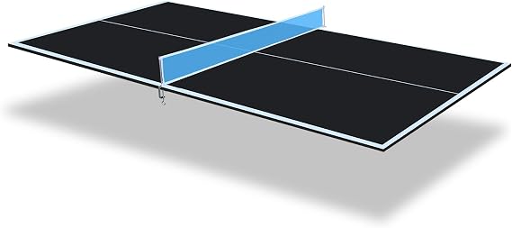 7/8/9ft Mid-Size Ping Pong Conversion Top with Net Set for Billiard and Pool Tables - Regulation Top Converts Billiards into Ping Pong Table Blue/Green/Black