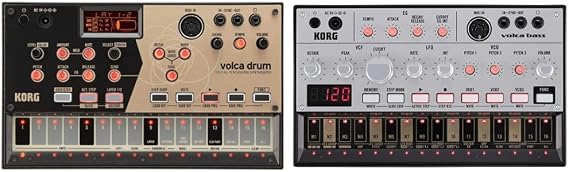 KORG volca drum Digital Percussion Synthesizer & volca Bass - Analogue Bass Machine Synthesizer
