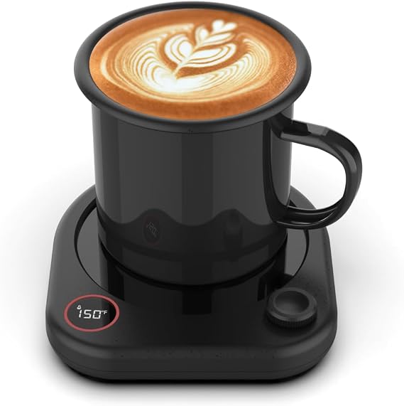Oracer Coffee Mug Warmer Set, Heated Coffee Cup for Desk with Auto Shut Off, Smart Electric Heater for Tea Milk Beverages Candle with Adjustable Temperature Display
