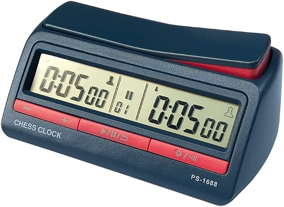 Digital Chess Clock, Chess Timer with Bonus & Delay Count Down up Alarm for Board Game