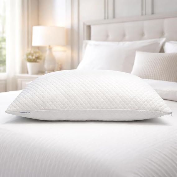 CustomCloud Pillow - King Size | Shredded Memory Foam, Adjustable Loft, for Side, Back and Stomach Sleepers - UK Brand