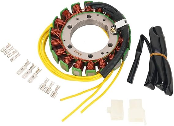 Motorcycle Stator Coil Part Compatible with NV400 CJ CK CS CV NV600 600 Steed 400 Models Fits 31120 MR1 004 Generator Assembly