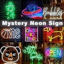 Mystery Neon Sign,LED Led Neon Lights for Wall Decor Neon,Light Up Sign USB Powered Neon Lights for Room Wall Decor,Random Delivery,1PCS