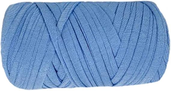 Recycled Bulky T-Shirt Yarn Home Textile Yarn Trapilho,Zpagetti Yarn Spaghetti Yarn,Dusty Blue Tshirt Yarn,Ribbon Yarn Fabric Yarn DIY Knit Basket Crochet Bag Bows 210gram