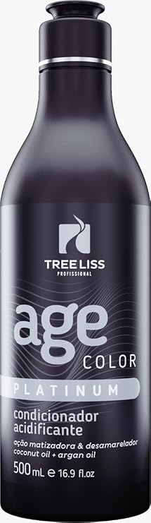 Tree Liss Matizador Platinum Age Color 500Ml Platinum effect Tinting Hair Mask Toner remove orange tones