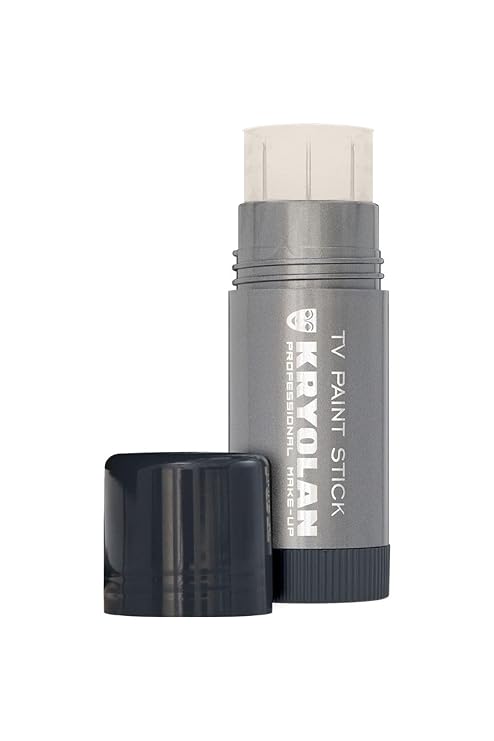 Kryolan TV Paint Stick - 00 Matte Kryolan Makeup Stick - Foundation Makeup - Makeup for TV, Theater, Stage, Acting, Face and Body, Full Coverage Cream Concealer Foundation - Made in USA (25 g)