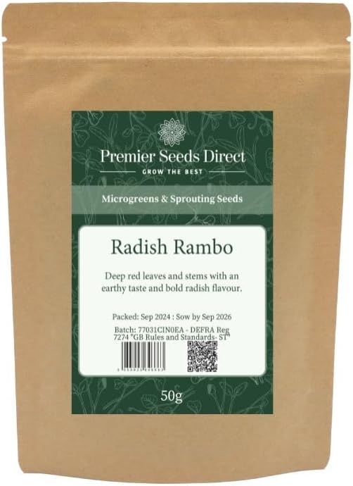 PREMIER SEEDS DIRECT - MICROGREEN/Sprouting Seeds - Radish Daikon (250 Grams)