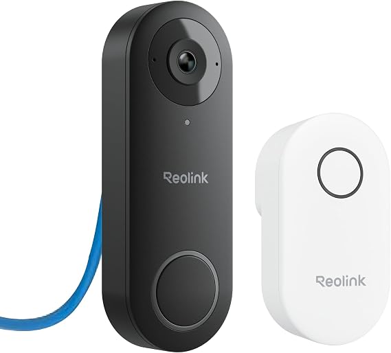 REOLINK Video Doorbell PoE 2K Wired Outdoor Security Camera with Chime V2