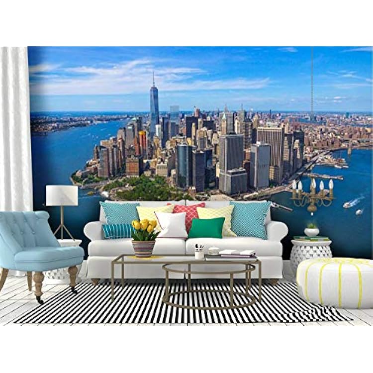 Self Adhesive Wallpaper Roll Paper New York City Skyline New York City Skylines and Pictures Removable Peel and Stick Wallpaper Decorative Wall Mural Posters Home Covering Interior Film