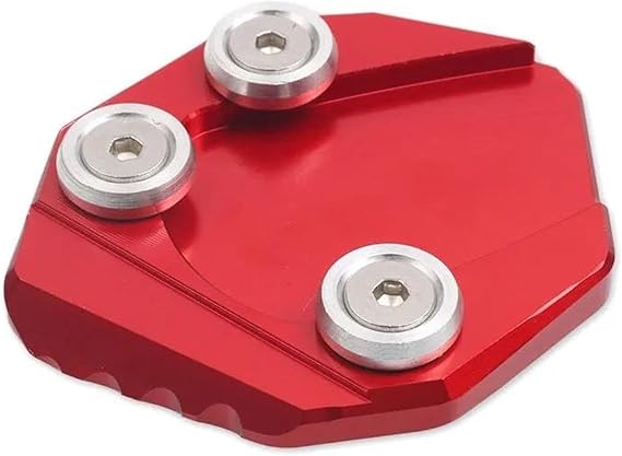 Motorcycle Kickstand Pad Side Stand For SUZUKI GSXR125 GSXR150 GSXS125 GSXS150 GSX-S GSX-R 125 150 Extension Plate Foot Enlarge Motorbike Kickstand Foot Side Stand Extension Pad(Red)