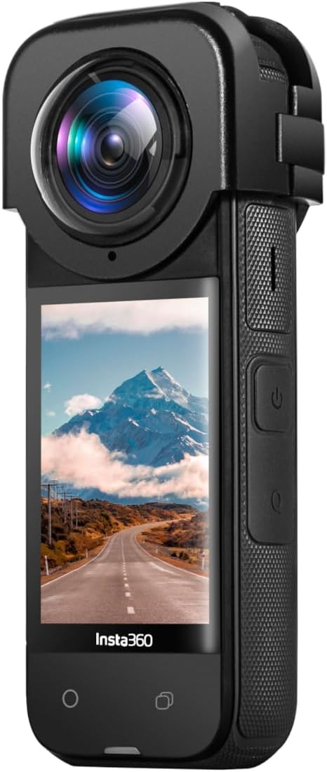 Reflex Camera Premium Lens Guards for INSTA360 X4 – Clip-On Tempered Glass Lens Protectors, Scratch-Resistant Side Clip Cover for 360° Action Camera Lenses