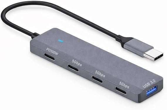 Coverzone USB-C 3.0 Hub Çoklayıcı Type-C Extender 5Gbps Hızlı Veri Aktarım PD 100W Şarj Destekli USB Çoklayıcı Adaptör Laptop Tablet Telefon için USB 3.0 Çoklu Port Dönüştürücü | ADS-311