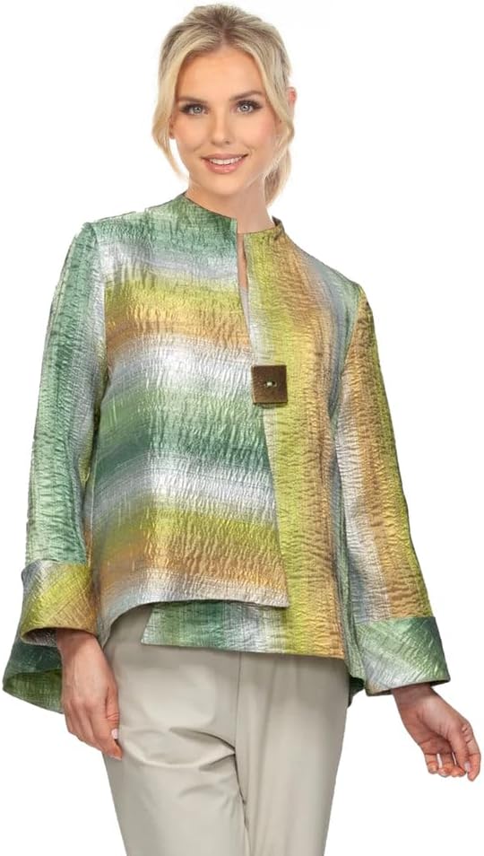IC Collection Stunning Metallic Asymmetric Jacket
