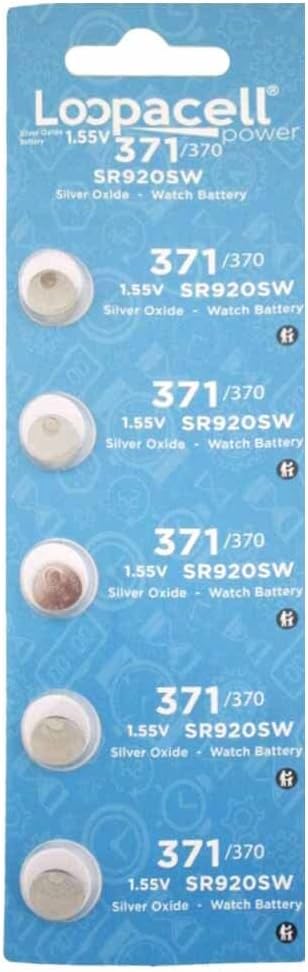 LOOPACELL 371/370 Silver Oxide Watch Battery (5 per Pack)