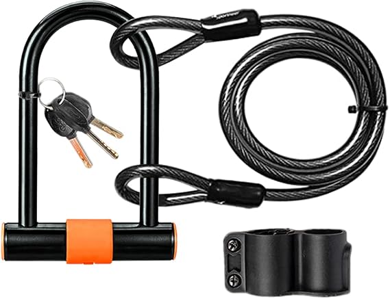 Heavy Duty Bicycle U-Lock with Mounting Bracket for Road/Mountain/Folding Bike/Motorcycle
