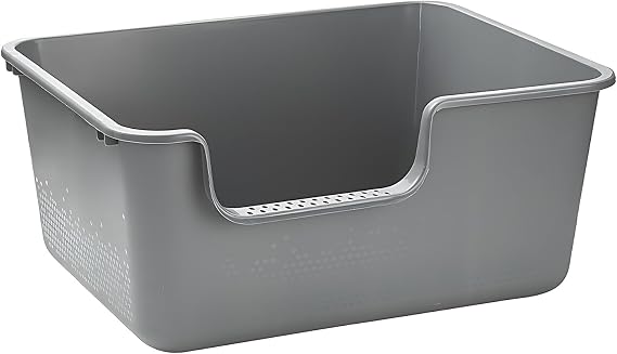 Extra Large Cat Litter Box High-Sided Plastic Litter Box for Large Cats, Jumbo Open Kitty Litter Tray Vine2