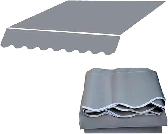 DAZULI Retractable Awning Fabric Replacement, Outdoor Sunshade Canopy Awning Cover Uv Protection Waterproof 100% Polyester Sun Shade Shelter for Yard, Deck, Balcony(Size:6.6x5ft,Color:Gray)