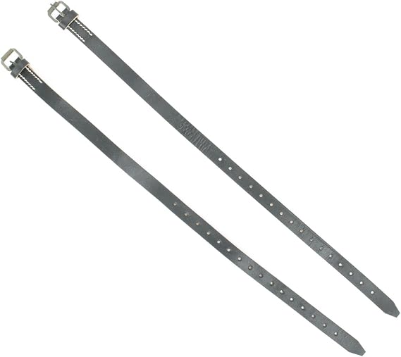 German WWII Infantry Leather Utility Great Coat Straps- One Pair