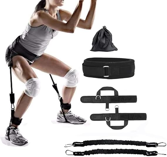 Vertical Jump Trainer Resistance Belt | Leg Strength Training, Basketball, Volleyball, Football, Tennis Leg Agility Training