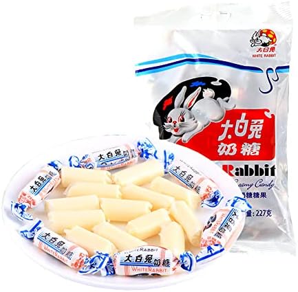 White Rabbit Toffee 8.1 Oz(227 Gram) Childhood Tastes Toffee Small Gifts Snacks Shanghai Specialties White Rabbit Creamy Candy(8.1 Oz(Pack of 1))
