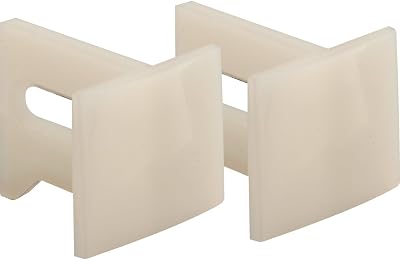 Prime-Line N 7015 Plastic Pocket Door Bottom Guide, 1-18 Inch, White, Set of 1, Mill