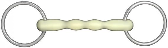 HORZE Apple Flavor Mullen Mouth Loose Ring Snaffle Bit