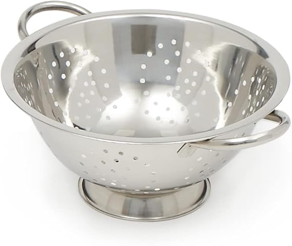 Home Basics Deep Colander Stainless Steel 3 Quart#44;