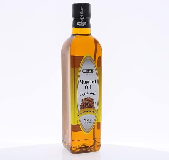 Hemani Mustard Oil 500mL | Brassica Juncea | Halal | Cold-Pressed | Hemani Since 1949