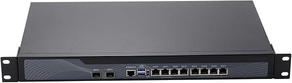 1U Rackmount Firewall, Mikrotik, OPNsense, VPN, Network Appliance, 2th Gen Core I3 2328M 2350M 2370M, RS42, 8 x LAN, 2 x SFP+ 82599ES 10 Gigabit, 8G RAM, 64G SSD