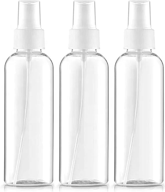 Spray Bottle 9Pcs 8oz 250ml Mist Sprayer PET Clear Round Refill Spray Bottle Flacon Vide Plastique for Cleaning Products, Fine Mist Spray