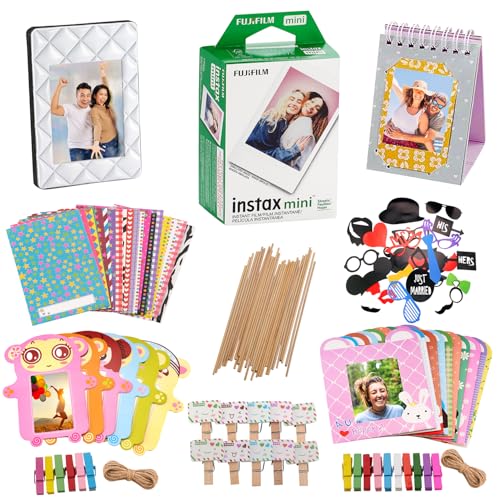Fujifilm instax Mini 8,9,11,12 Camera Accessory KIT Includes - Fuji Instant Film 20 Sheets  Premium Over 60 PCS Bundle for fujifilm instax Mini Films