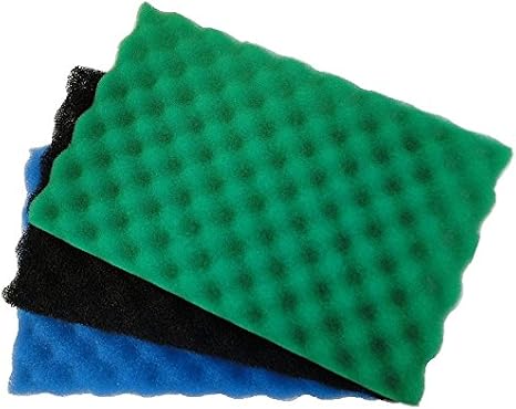 AllPondSolutions Pond Filter Foam Set – Replacement Sponge Pack for Garden Pond Filters (Set of 3)