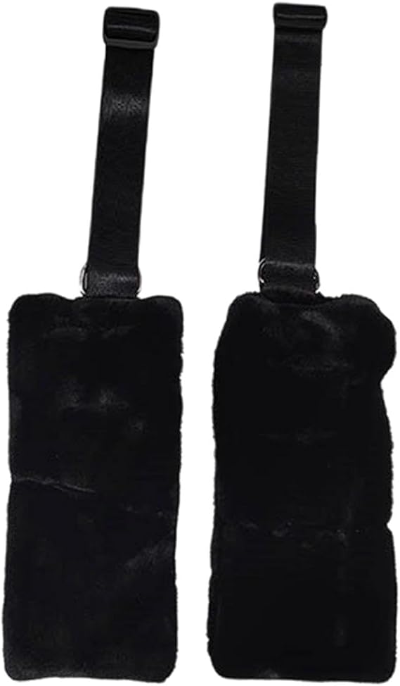 2Pcs Pilates Reformer Straps Foot and Hand Straps Flexible Adjustable Resistance Bands Pilates Equipment Accessories, Black