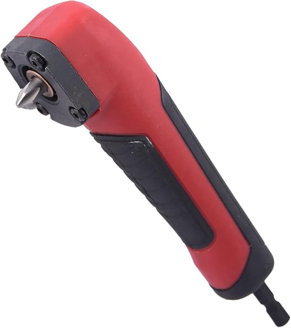 Right Angle Drill Attachment,90 Degree Drill Adapter Electric Screwdriver Repair Tool Right Angle Attachment Extension Screwdriver Socket Holder Drill Bit Corner Adapter (red)