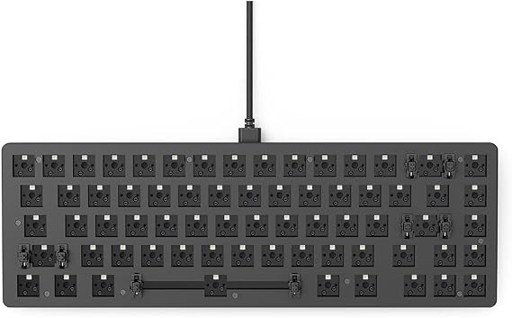 Glorious GMMK2 Numeric Keyless Gaming Keyboard, Wired 65% Compact, Barebones RGB Type C, USB, Custom DYI Hot-Swap Compatible, Wired Keyboard, Illuminating Mechanical Keyboard 67 Keys