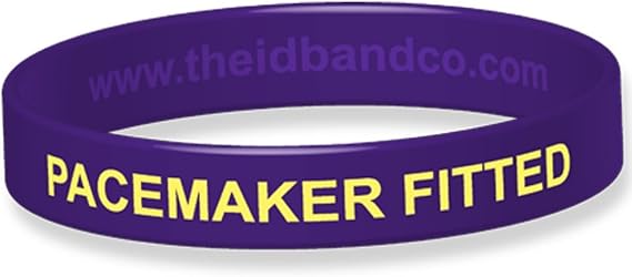 Pacemaker Fitted Silicone Wristband - 18cm - Purple