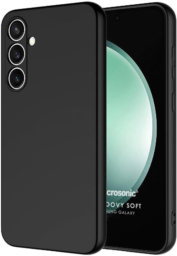 Microsonic Samsung Galaxy S25 Plus Kılıf Groovy Soft Siyah [Galaxy S25 Plus ile Uyumlu Kılıf - Siyah]