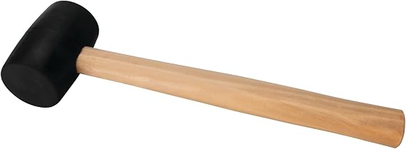 Performance Tool 1129 8 oz. Black Rubber Mallet with Wood Handle