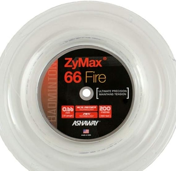 ASHAWAY ZyMax 62 Fire Badminton String Reel-Ivory White