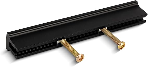 Adjustable Drawer Pulls, Cabinet Handles 1" in to 4" in Hole Centers, Kitchen Dresser Hardware for Cupboard, Doors, Furniture (5, Black, 11.5cm)