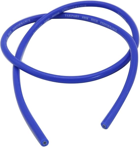 1 PC Spark Ignition Cable 8mm Silicone Carbon Core 1 Meter ignition coil Lead Wire (Blue)