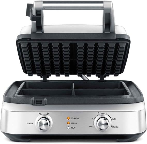Breville BWM604BSS Smart Waffle Maker, 4 Slice, Brushed Stainless Steel