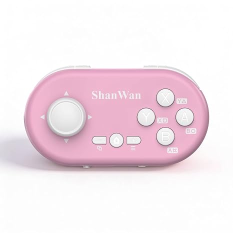ShanWan Mini Anki Controller kompatibel mit Android iOS iPad PC PS4 & Switch frei konfigurierbare Tasten driftfreie Hall-Joysticks 6-Achsen-Gyroskop für Bewegungssteuerung